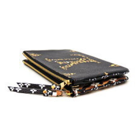 Louis Vuitton Double Zip Pochette Monogram Giant Black Leopard - Picture 3 of 9